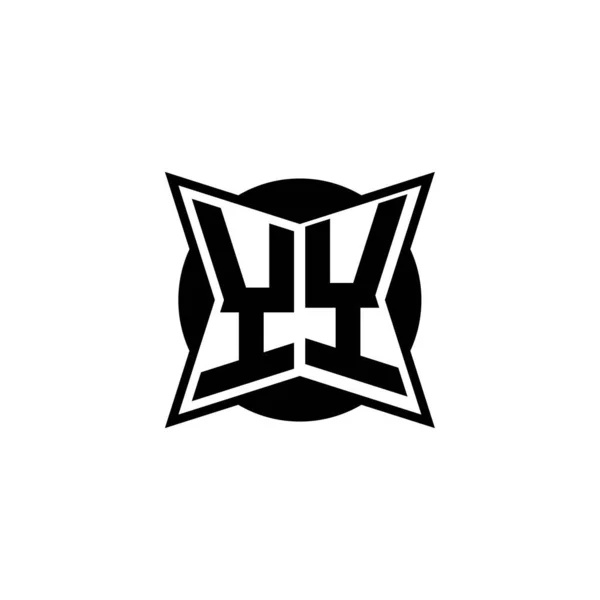 Monogram Logo Letter Modern Geometric Style Design Geometric Shape Rounded — Stock Vector