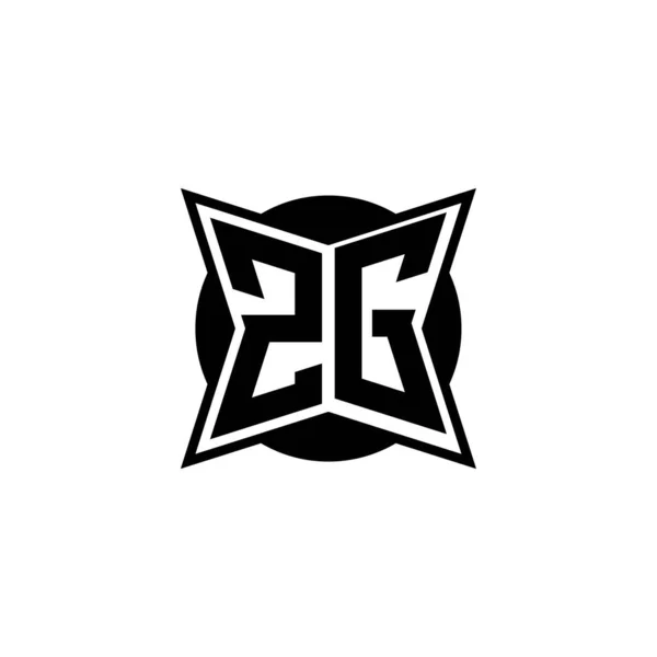 Logo Monogram Litera Nowoczesnym Stylu Geometrycznym Geometryczny Kształt Zaokrąglony Okrągły — Wektor stockowy