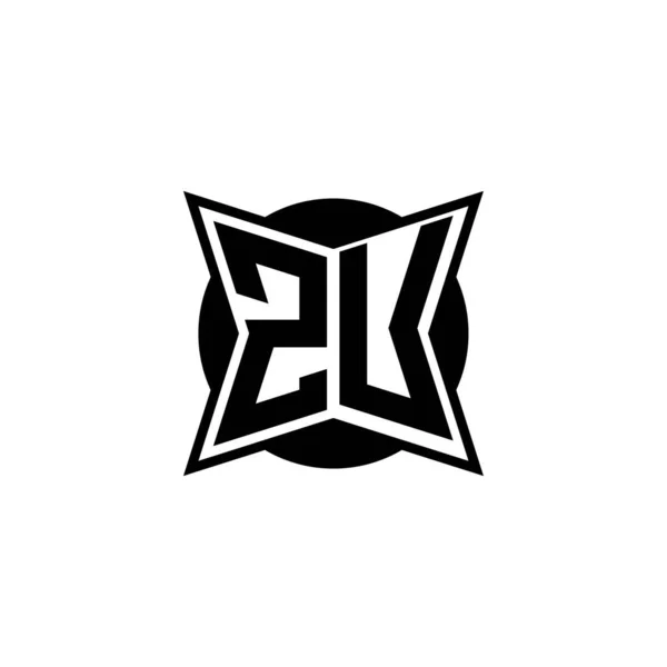 Carta Con Logo Monogram Con Diseño Estilo Geométrico Moderno Forma — Vector de stock