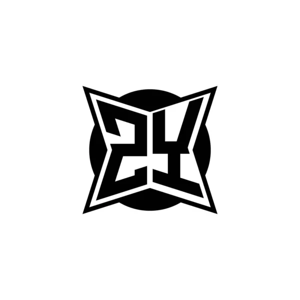 Logo Monogram Litera Nowoczesnym Stylu Geometrycznym Geometryczny Kształt Zaokrąglony Okrągły — Wektor stockowy