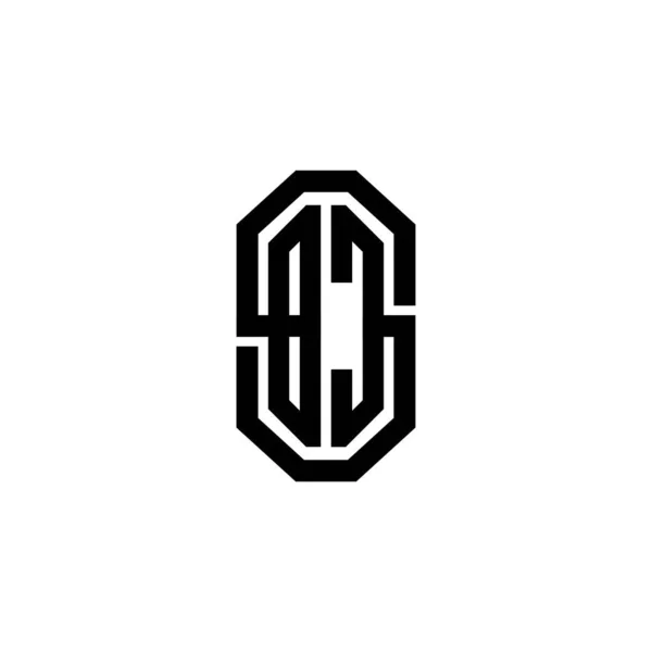 Monogram Logo Letter Simple Modern Vintage Retro Style Design Design —  Vetores de Stock