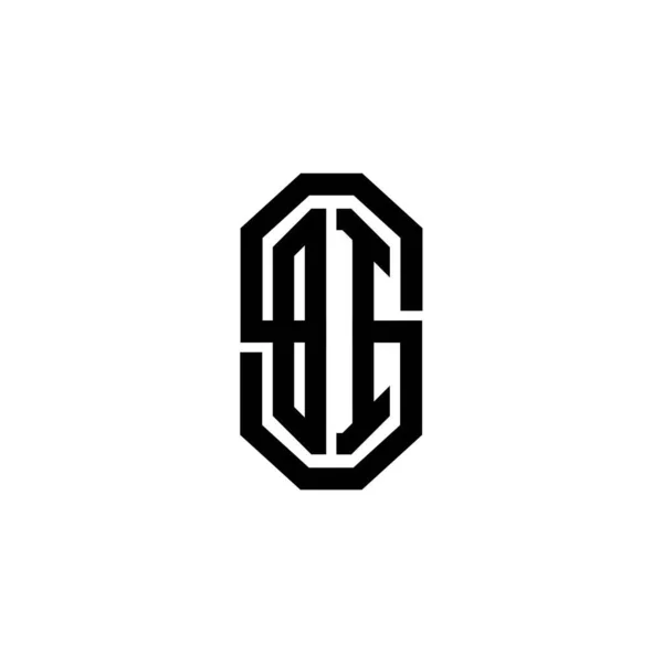 Monogram Logo Dopis Jednoduchým Moderním Retro Stylu Designu Luxusní Vinobraní — Stockový vektor