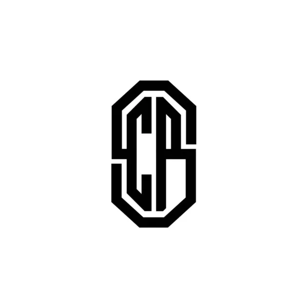 Monogram Logo Letter Simple Modern Vintage Retro Style Design Design —  Vetores de Stock