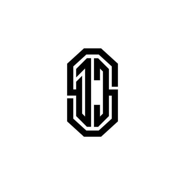 Monogram Λογότυπο Επιστολή Απλό Σύγχρονο Ρετρό Στυλ Σχεδιασμού Πολυτελής Vintage — Διανυσματικό Αρχείο