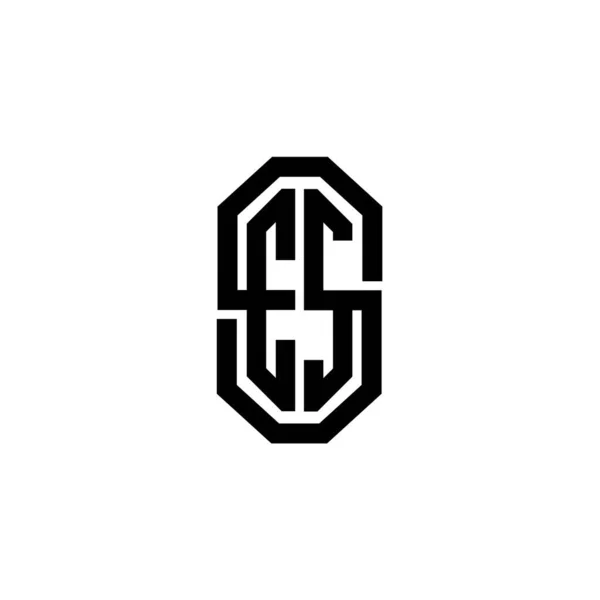 Monogram Logo Letter Met Eenvoudige Moderne Vintage Retro Stijl Design — Stockvector