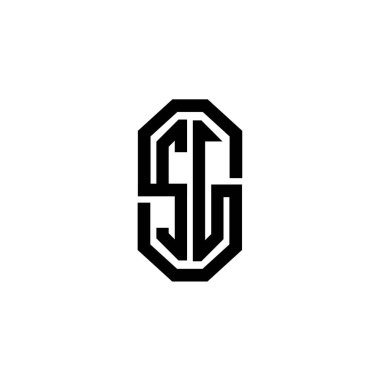 SJ Monogram logo harfi ve basit modern antika tasarım. Lüks vintage tasarım, retro satır yuvarlak tasarım.