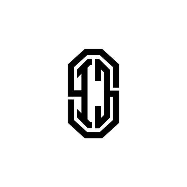 Litera Logo Monogramu Prostym Nowoczesnym Stylu Vintage Retro Luksusowy Vintage — Wektor stockowy