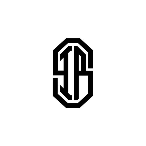 Carta Logotipo Monogram Con Diseño Estilo Retro Vintage Moderno Simple — Archivo Imágenes Vectoriales