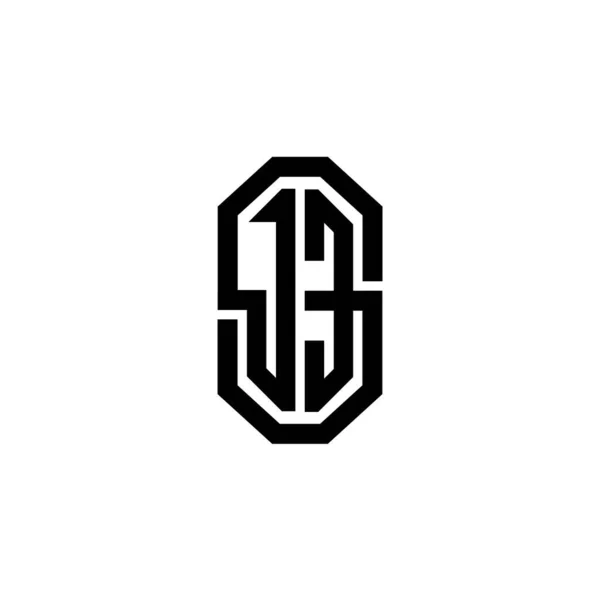 Letra Del Logotipo Del Monograma Con Diseño Retro Vintage Moderno — Vector de stock