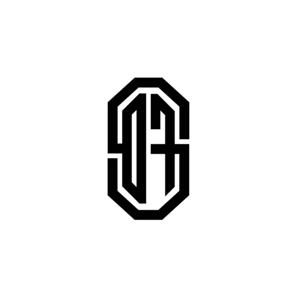 Monogramu Litery Logo Prosty Nowoczesny Vintage Stylu Retro Projektu Luksusowy — Wektor stockowy