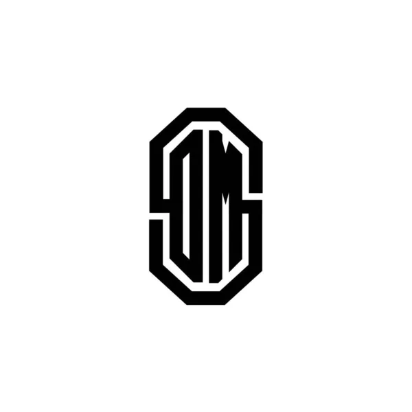 Monogram Litera Logo Prosty Nowoczesny Vintage Stylu Retro Projektu Luksusowy — Wektor stockowy