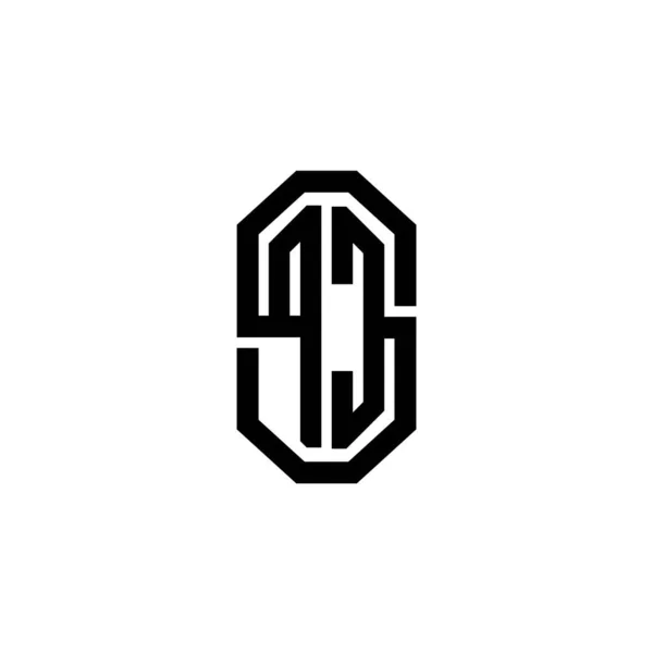 Monogram Logo Dopis Jednoduchým Moderním Retro Stylu Designu Luxusní Vinobraní — Stockový vektor