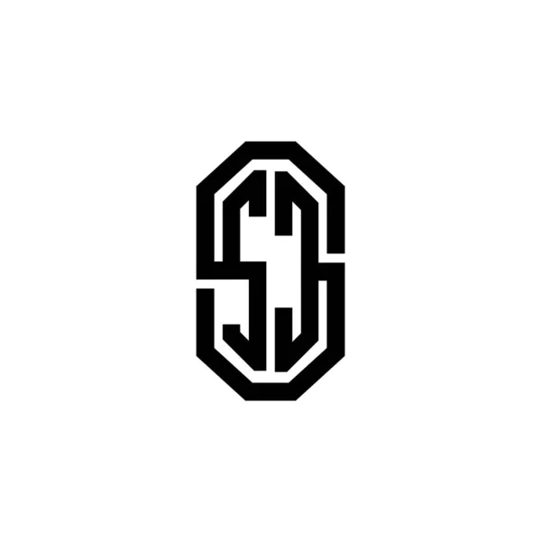 Monogram Logo Letra Con Diseño Estilo Retro Vintage Moderno Simple — Archivo Imágenes Vectoriales