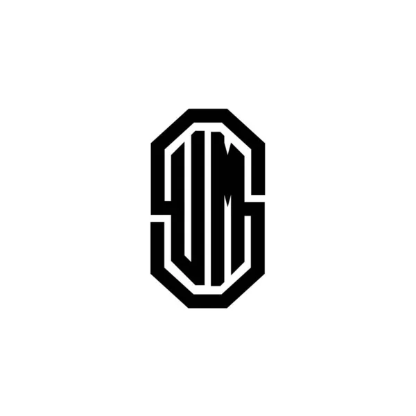 Logo Monogram Litera Prosty Nowoczesny Vintage Stylu Retro Projektu Luksusowy — Wektor stockowy