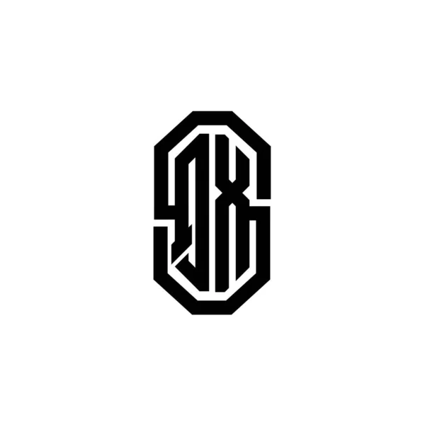 Monogram Logo Bokstav Med Enkel Modern Vintage Retro Stil Design — Stock vektor