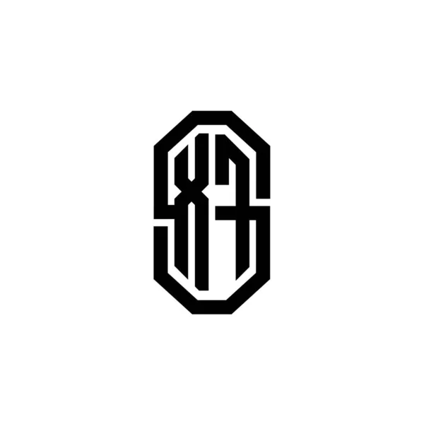 Monogram Logo Brev Med Enkel Modern Vintage Retro Stil Design — Stock vektor