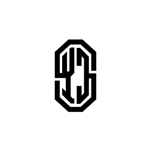 Logo Monogram Litera Prosty Nowoczesny Vintage Stylu Retro Projektu Luksusowy — Wektor stockowy