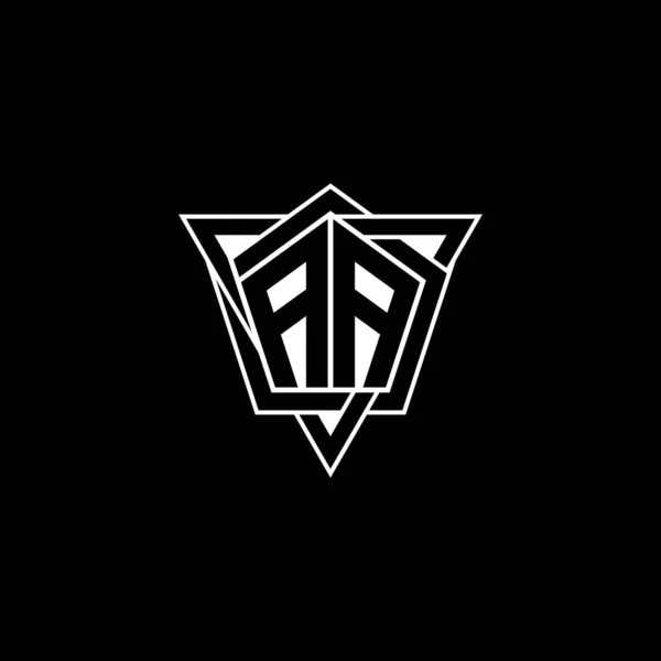 Буква Логотипа Monogram Геометрическим Треугольником Округлой Формы Прямоугольный Шестиугольный Логотип — стоковый вектор