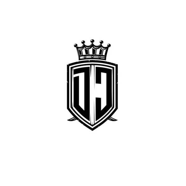 Літера Логотипу Monogram Простим Дизайном Щитової Корони Розкішна Монограма Монограма — стоковий вектор