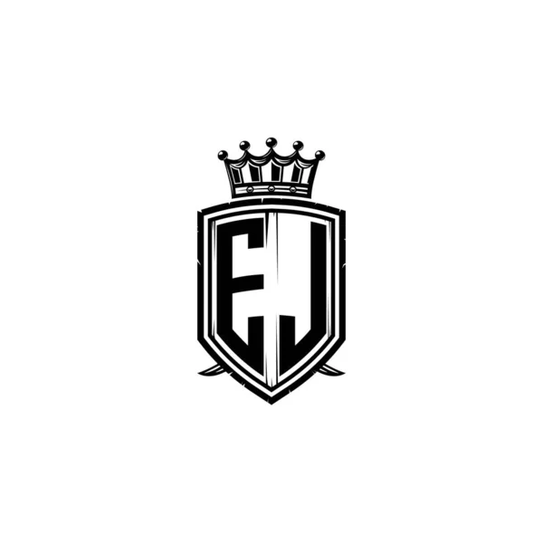 Monogram Logo Letter Simple Shield Crown Style Розкішна Монограма Монограма — стоковий вектор