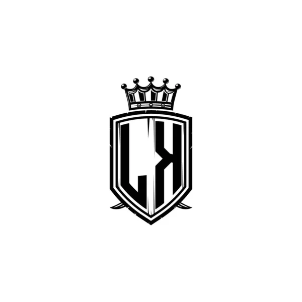 Логотип Літери Monogram Простим Дизайном Коронки Щита Розкішна Монограма Монограма — стоковий вектор