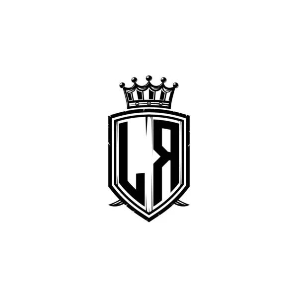 Логотип Літери Monogram Простим Дизайном Коронки Щита Розкішна Монограма Монограма — стоковий вектор
