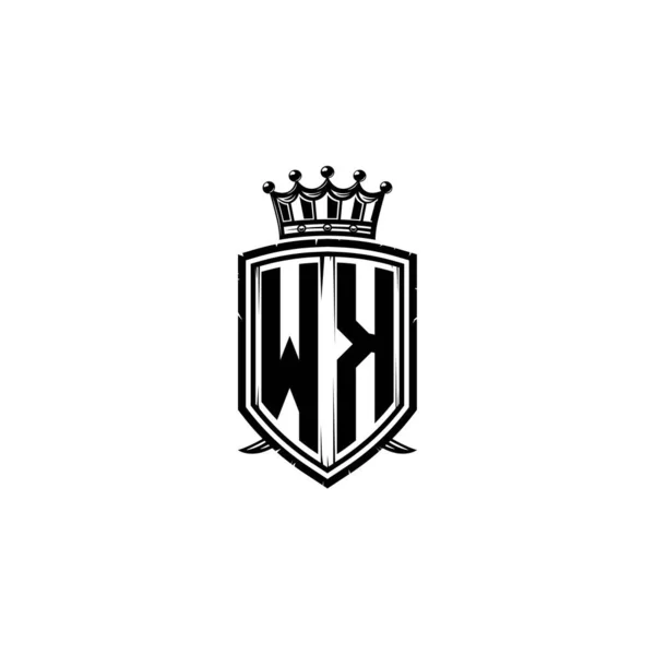 Monogram Logo Dopis Jednoduchým Designem Stylu Štítové Koruny Luxusní Monogram — Stockový vektor