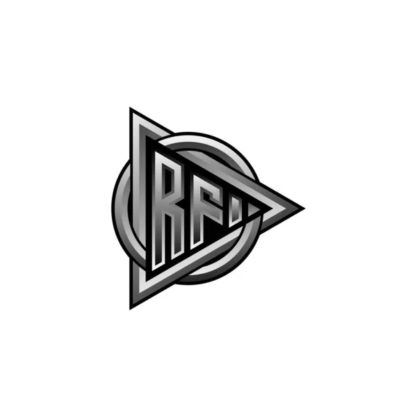 Логотип Початкова Монограма Дизайном Трикутника Округленого Стилю Круглий Трикутник Округлений — стоковий вектор