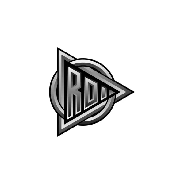 Логотип Початкової Монограми Дизайном Трикутника Округленого Стилю Кола Круглий Трикутник — стоковий вектор