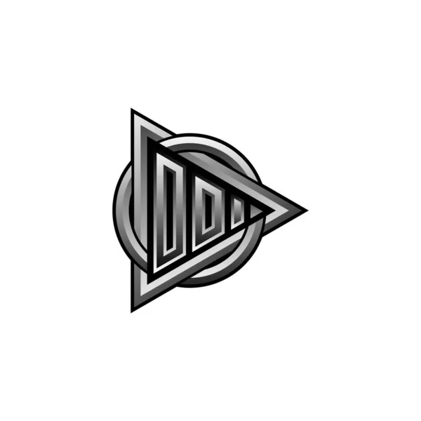 Logo Initial Monogramm Mit Dreieck Und Kreis Abgerundeten Stil Design — Stockvektor
