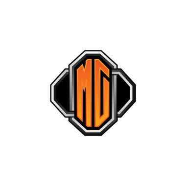 MD logosu oyun vintage şekli ve yuvarlak stili ile izole edilmiş arka plan, klasik monogram logosu, antika eski harf