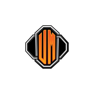 Oyun vintage biçimi ve yuvarlak tarzlı ilk monogramı izole edilmiş arka plan, klasik monogram logosu, antika retro harf.