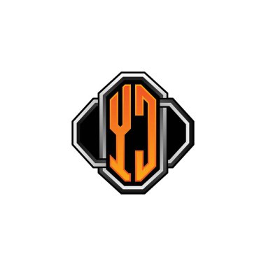 YC logosu ilk monogramda oyun klasik şekli ve yuvarlak stili izole edilmiş arka plan, klasik monogram logosu, antika eski harf.