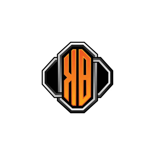 Logo Monograma Inicial Con Forma Vintage Juego Estilo Redondeado Línea — Archivo Imágenes Vectoriales