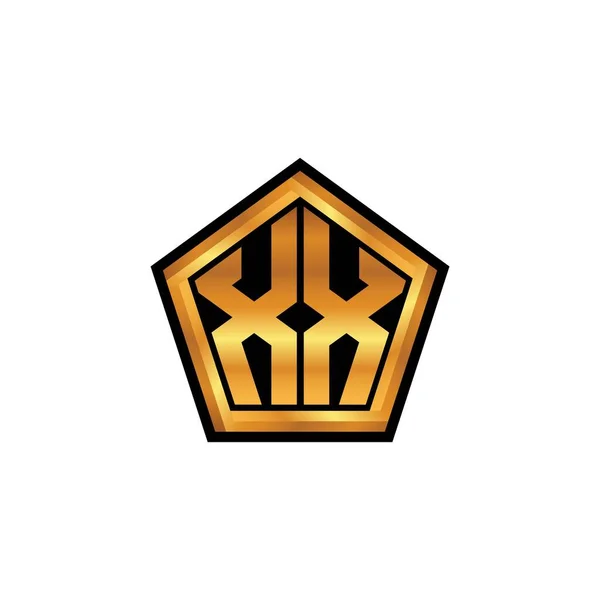 Logo Monogramme Initial Avec Conception Géométrique Style Forme Arrière Plan — Image vectorielle