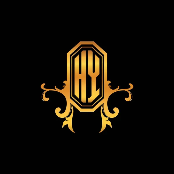 Monogram Logo Písmeno Moderním Geometrickým Zlatým Stylem Designu Logo Ozdoba — Stockový vektor