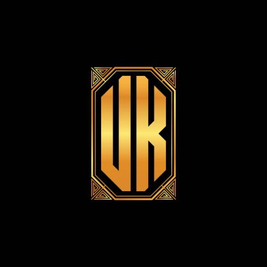 İzole arkaplan, altın geometrik şekil, altın geometrik şekil, altın ve altın monogram ile Geometrik Altın Şekil Tasarımı ile İngiltere logosu