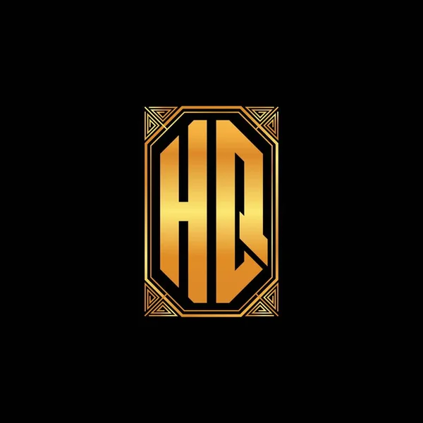Початкова Монограма Логотипу Дизайном Стилю Геометричної Золотої Форми Ізольованому Фоні — стоковий вектор