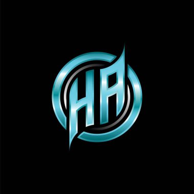 İlk Monogram logosu modern geometrik stil tasarımı ile oyun oynatıyor. Geometrik çember şekli yuvarlak, oyun esport için daire şekli logosu