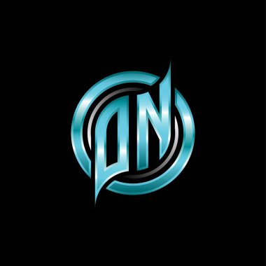 On Initial Monogram esports playing modern geometrik stil tasarımı ile. Geometrik çember şekli yuvarlak, oyun esport için daire şekli logosu