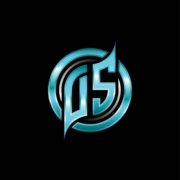 Initial Monogram Logo Esports Jeu Avec Design Style Géométrique Moderne — Image vectorielle