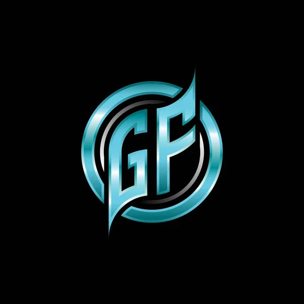 Initial Monogram Logo Esports Gaming Modern Geometric Style Design Forma — Vector de stock