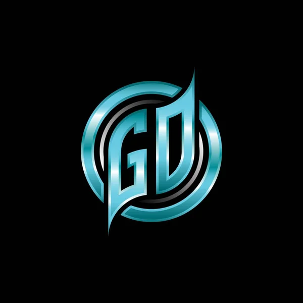Initial Monogram Logo Steht Für Gaming Mit Modernem Geometrischem Design — Stockvektor