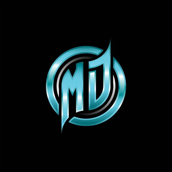 Initial Monogram Logo Esports Gaming Modern Geometric Style Design Forma — Archivo Imágenes Vectoriales