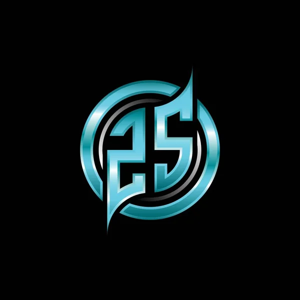 Initial Monogram Logo Esports Gaming Nowoczesnym Stylem Geometrycznym Geometryczny Okrągły — Wektor stockowy