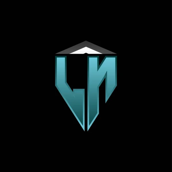 Monogramm Logo Buchstabe Mit Modernem Blaulicht Gaming Design Geometrisches Esport — Stockvektor