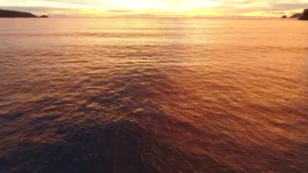 Widok Lotu Ptaka Piękny Widok Zachód Słońca Lub Wschód Słońca — Wideo stockowe