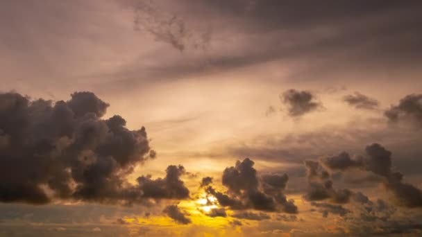 Zeitraffer Von Majestätischen Sonnenuntergang Oder Sonnenaufgang Landschaft Erstaunliches Licht Der — Stockvideo