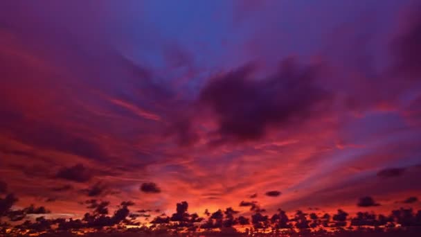 Time Lapse Sunset Motion Moln Dramatisk Solnedgång Landskap Med Fantastiska — Stockvideo