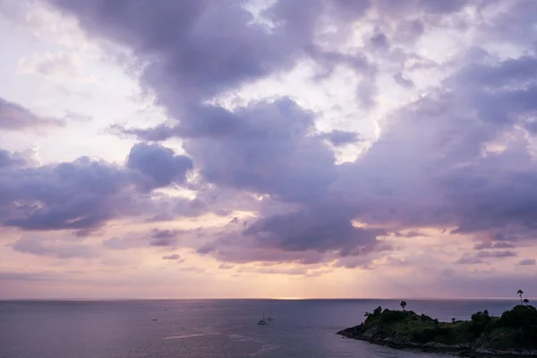 Fantastic Clouds Tropical Sea Sunset Evening Time — Stock Photo, Image